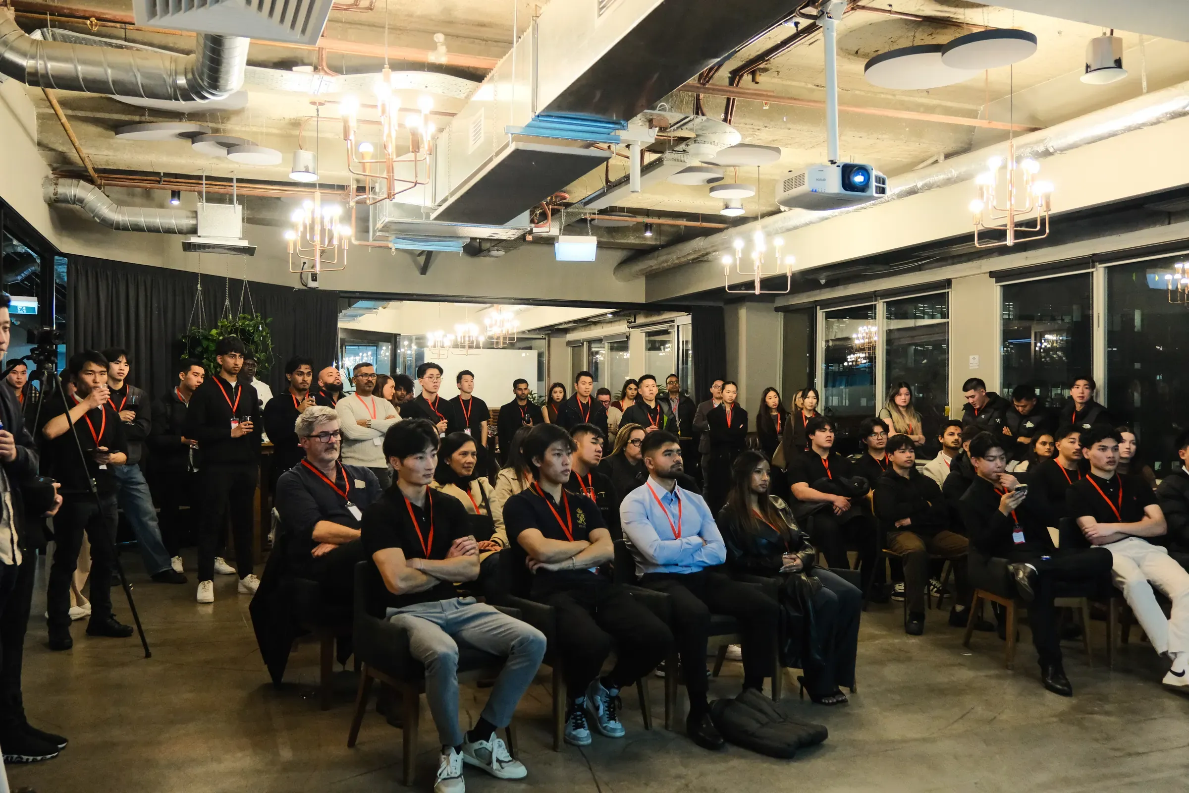 The function room in the Melbourne CBD during the first BNB Success live event